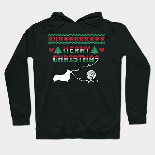 Corgi Stitch Christmas Design Hoodie by SVGBistro